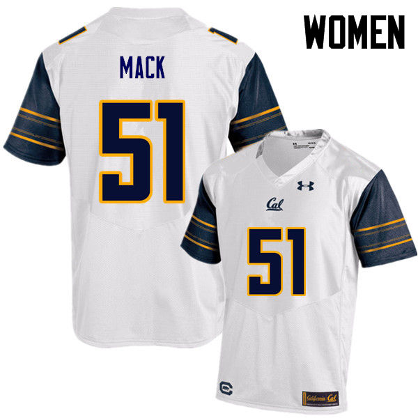 Women #51 Alex Mack Cal Bears (California Golden Bears College) Football Jerseys Sale-White